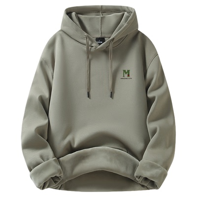 连帽宽松唐狮长袖卫衣男