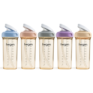 hegen海格恩吸管杯儿童学饮杯婴儿9个月以上宝宝直饮奶瓶保温杯