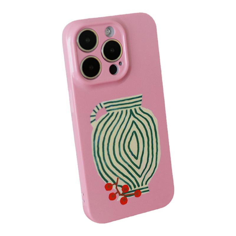 熊乃槿同款北欧ins苹果手机壳少女适用苹果17/X/16手机壳iphone12/13pro/14promax粉色新款X全