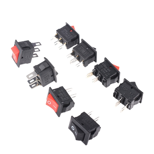 KCD5/11微型小船形开关 船型翘板电源黑色红色铜脚铁脚3脚/2脚2档