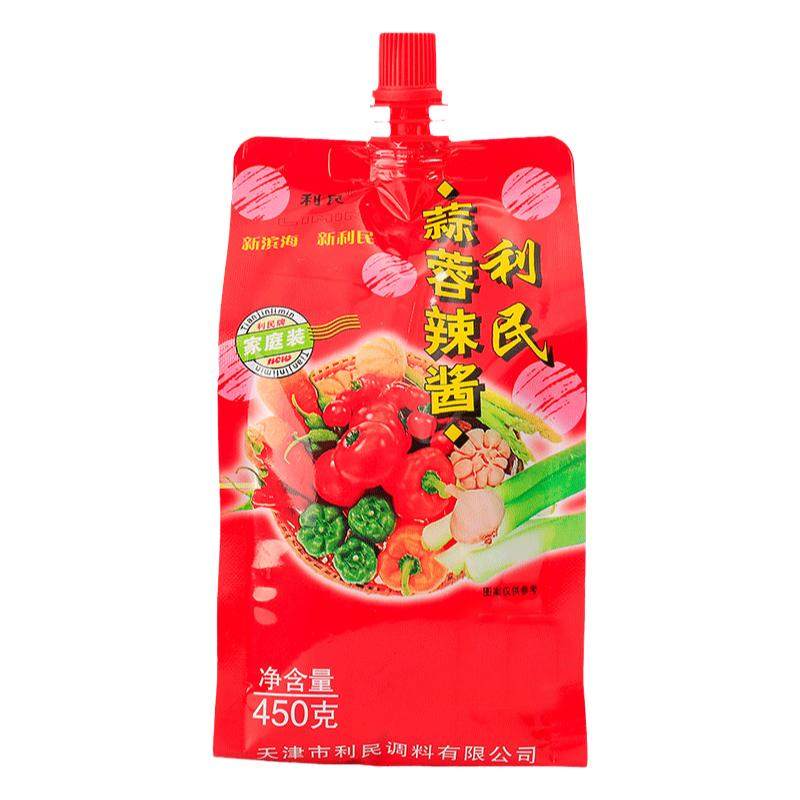 天津利民蒜蓉辣酱450g袋装下饭酱