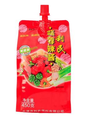 天津利民蒜蓉辣酱450g袋装下饭酱