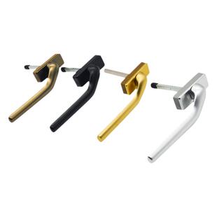 窗纱一体歪把手双层窗户扁平执手塑钢铝合金平开门窗拉手弯柄执手