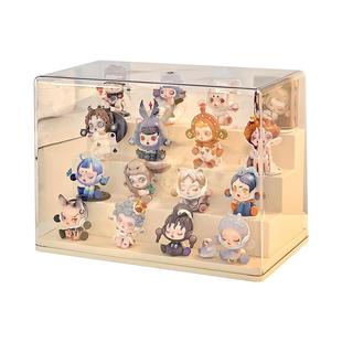 阶梯式盲盒手办展示盒透明泡泡玩偶马特公仔周边摆件展示架展示柜