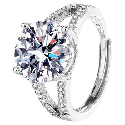 日韩奢华五克拉仿真钻石戒指女