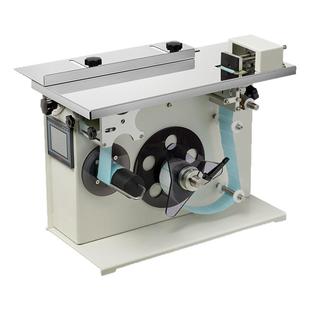 创盟半自动直角封口贴标机彩盒包装盒礼品盒90度防伪防拆不干胶透明圆标贴标签机