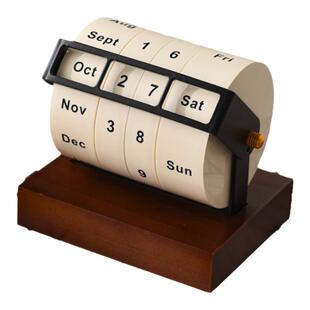 新款日历转轮万年历2026大号创意旋转办公桌面摆件台历diy可定制公司团购办公室日期万年历高考企业定制日历