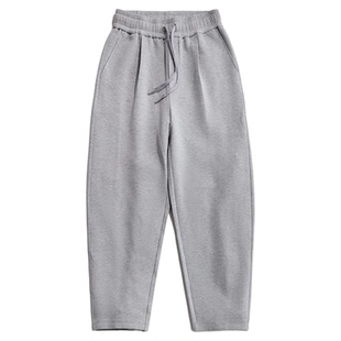 海上公路垂感空气层弯刀休闲裤男士秋季抗起球百搭通勤阔腿卫裤子