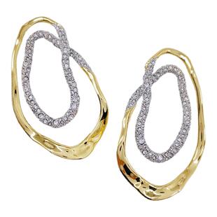 青岛饰品欧美简约鬼才小众设计感几何个性夸张AB打标走秀款耳环