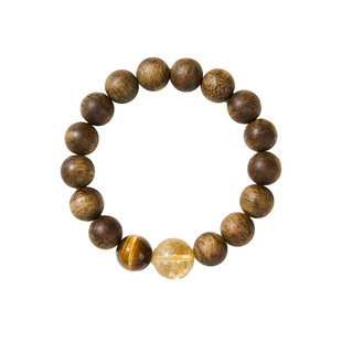 曦光里【慧眼】 沉稳/明智/练达 奇楠沉香黄水晶虎眼石男女手串