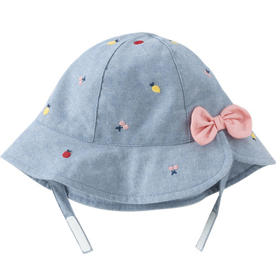 戴维贝拉儿童帽子2026春夏新款女童洋气遮阳帽婴儿宝宝盆帽渔夫帽
