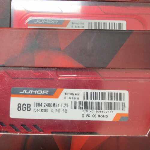 全新玖合JUHOR DDR4 8G 2400MHz红色马甲内