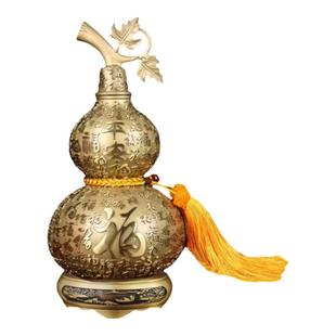 黄铜葫芦百福开口中式乔迁送礼祝寿家居办公室客厅玄关高档摆件