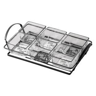 分格玻璃果盘小吃碟客厅家用茶点零食点心干坚果摆放盘带盖水果盘