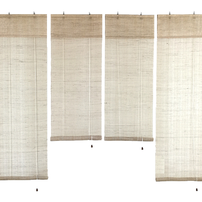 中式卷帘艺晴轩夏布民宿半透卷帘