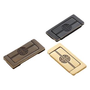 睿高纯铜抽屉拉手衣柜门把手暗藏新中式嵌入式榻榻米隐形暗拉手