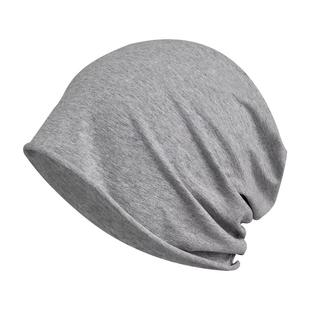 空调房薄款套头帽男女单层卷边化疗帽子时尚产妇月子包头帽堆堆帽