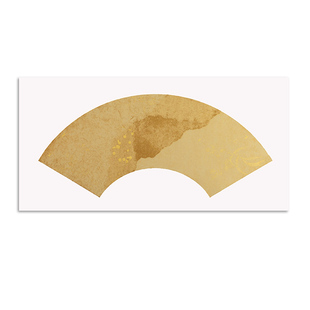 檀旗蜡染宣纸和风扇面纸半生半熟复古鎏金洒金宣纸扇面空白扇形小楷纸作品纸套色印花国展投稿毛笔书法专用纸