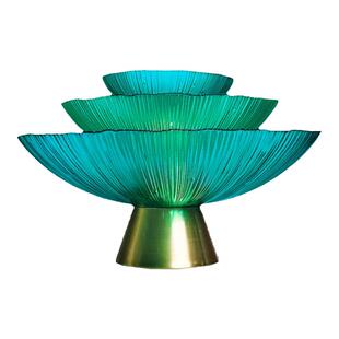 水晶玻璃水果盘高脚果盘沙拉碗高级感盘子托盘高端精致高颜值大号