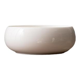 茶洗羊脂玉水洗陶瓷茶具特大号笔洗茶渣缸白瓷水盂茶杯洗茶道零配