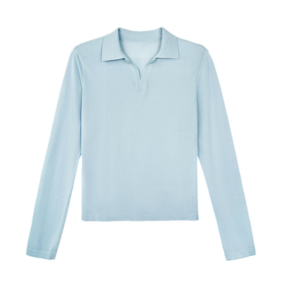 浅蓝/咖/藏青/浅灰长袖polo