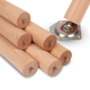 实木桌子腿茶几桌脚石英石飘窗桌腿支架轮胎材料增高榉木配件