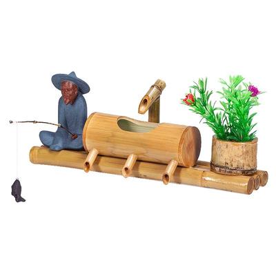 鱼池装饰陶瓷造景制氧竹子流水