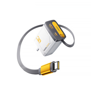 品胜30W氮化镓充电器自带伸缩线多口充电头USB+Typec插头适用苹果17快充iPhone16华为mate70小米手机iPad平板