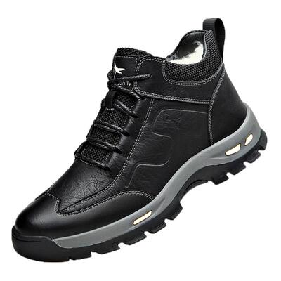 红蜻蜓男鞋加绒保暖休闲马丁靴