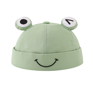 儿童帽子春秋薄款宝宝遮阳帽绿色青蛙棒球帽男童鸭舌帽女童防晒帽