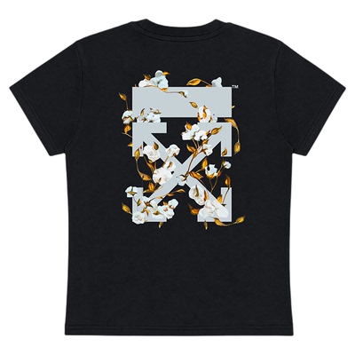 OFF-WHITE™花卉双箭头短袖T恤