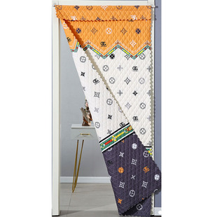 冬季棉门帘免打孔保暖挡风家用秋冬卧室加厚双面布艺隔断帘