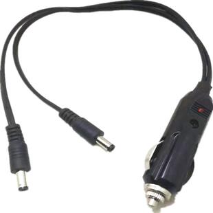 汽车载点烟器插头一拖二DC公头母头转换电源延长线加热垫褥毯充电