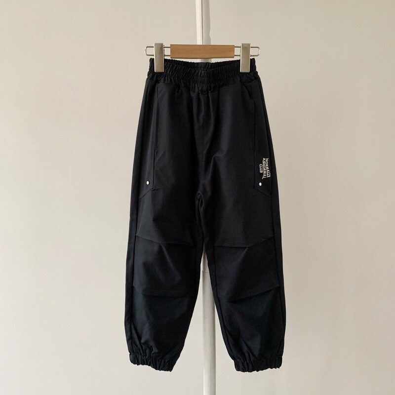 5949童Y领冬季男女大童双层绵羊绒工装休闲裤束脚长裤子