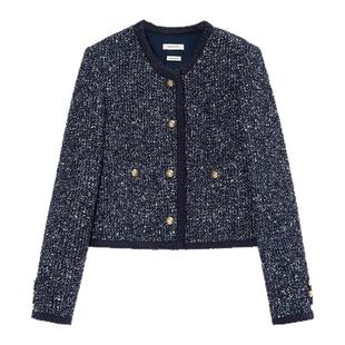 concise-white/简白 秋冬新款粗花呢小香风女外套银泰百货 301257