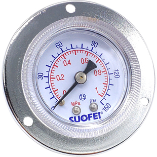 国产精品面板安装气压表GU-40 50 背式支架嵌入式 1分2分 MPa psi