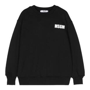 3z现货MSGM24秋冬童装儿童休闲风时尚连帽Logo棉卫衣上衣长袖修身