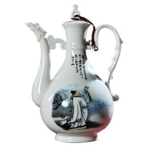 中式陶瓷白酒黄酒分酒器仿古酒具套装老式家用酒壶烈酒壶酒杯礼品