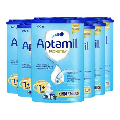 【6罐】德国爱他美1+段经典版易乐罐婴幼儿配方奶粉一加段蓝罐3段