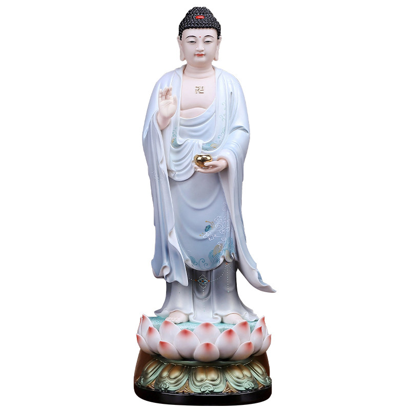 陶瓷释迦牟尼佛佛像摆件家用供奉