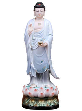 陶瓷释迦牟尼佛佛像摆件家用供奉