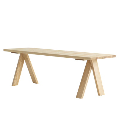 白蜡木实木餐桌原木风