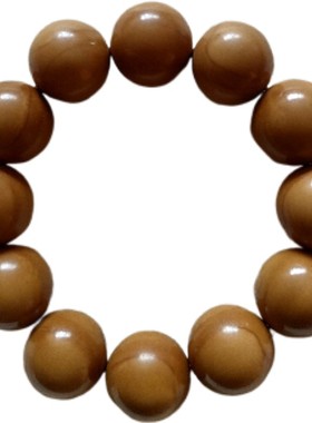 精品橄榄核正圆光珠手串无漏补手工打磨全品男士文玩素珠雕刻手链