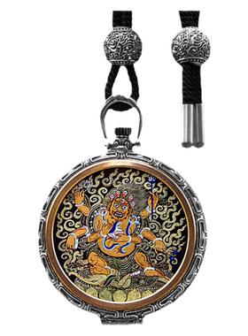 高档手绘可打开装东西盒吊坠纯银