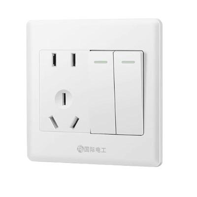 家用86型二开五孔插座