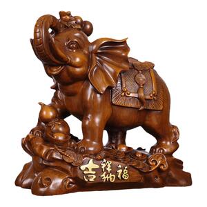 招财家居客厅高档装饰品大象摆件