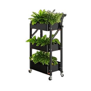 小推车置物架绿植物花架客厅落地可移动阳台不占地秋海棠花盆托架