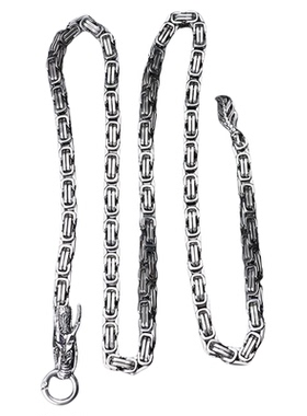 缠绕叠戴街头脖子链子潮牌坦克链吊坠美式项链粗犷帝王链锁骨链