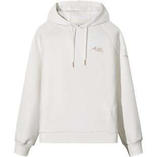 安踏圆领套头衫运动卫衣女士春季宽松简约连帽长袖上衣162547714