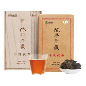 中茶金花茯砖茶十年陈化